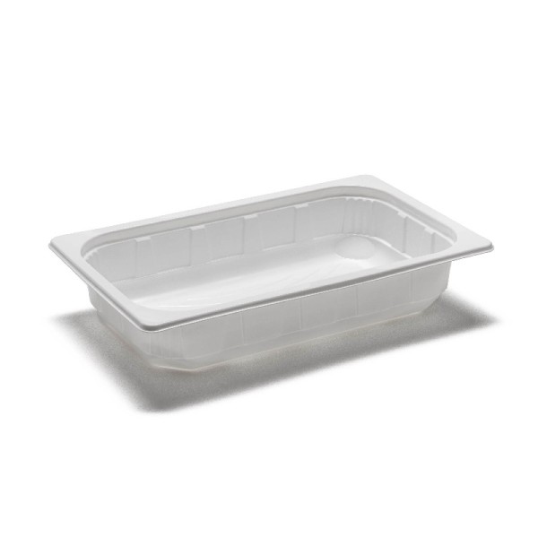 Vaschette termosaldabili per alimenti in PP - 1/4 Gastronorm H42