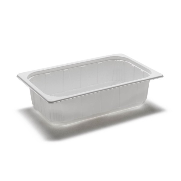 Vaschette termosaldabili per alimenti in PP – 1/4 Gastronorm H70